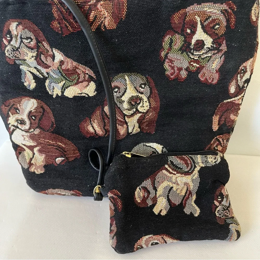 Blair Vintage Dogs Tapestry Purse Shoulder Bag
